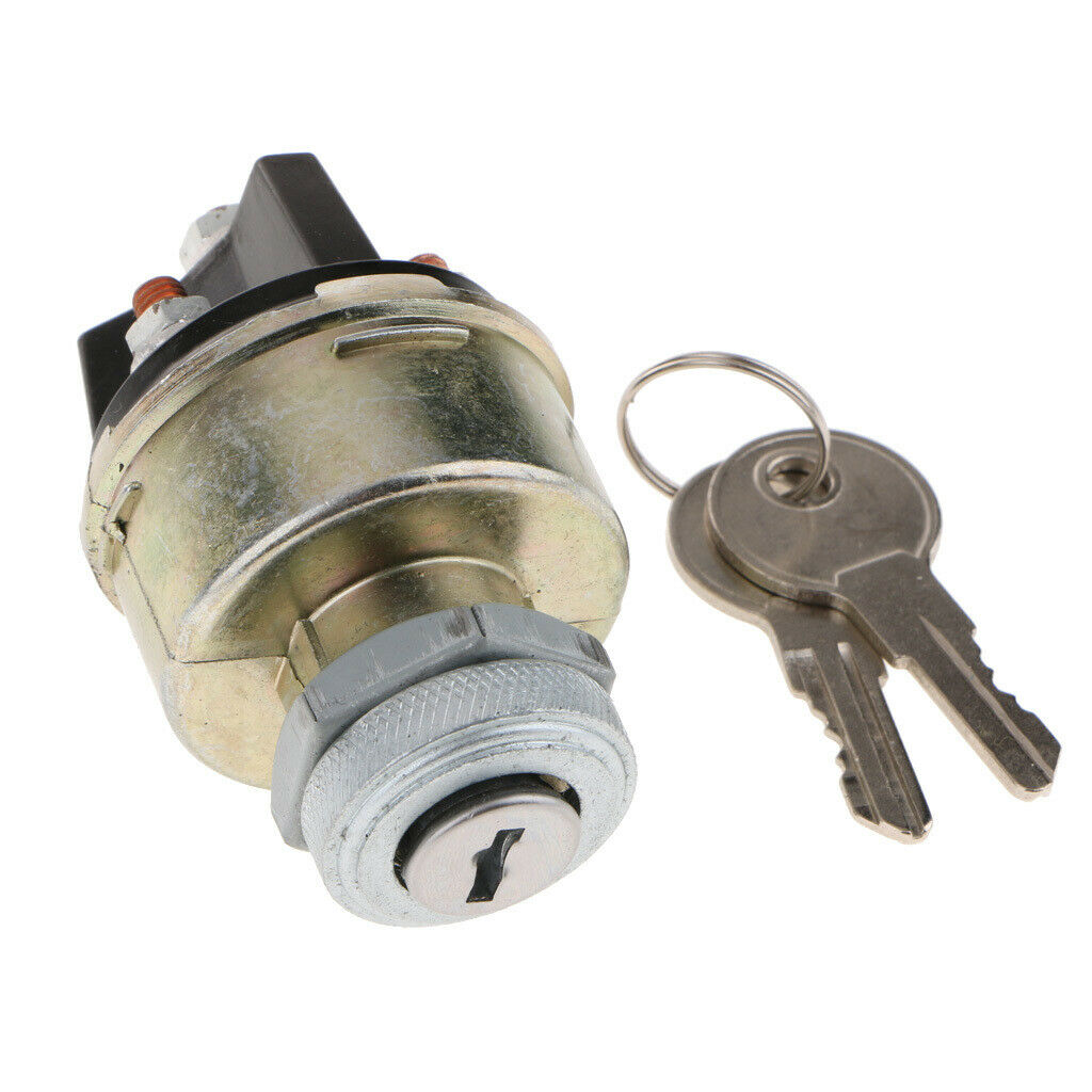 Universal Car Ignition Key Starter Switch Lock Cylinder 2 Position W/ 2 Key
