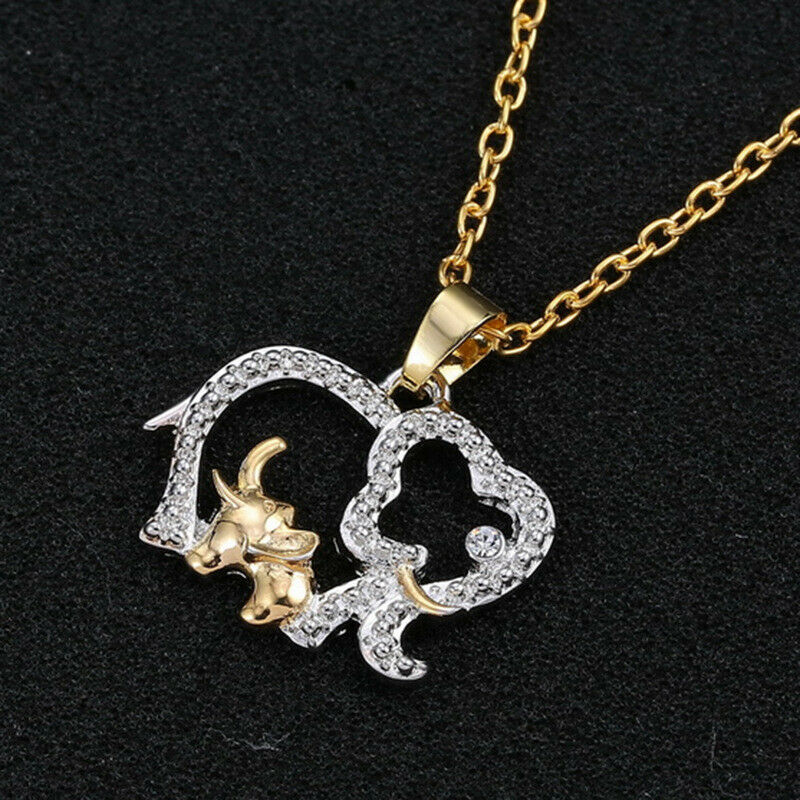 Baby/Mom/Dad Elephant Pendant Necklace With Crystal Jewelry Mother's Day Gift