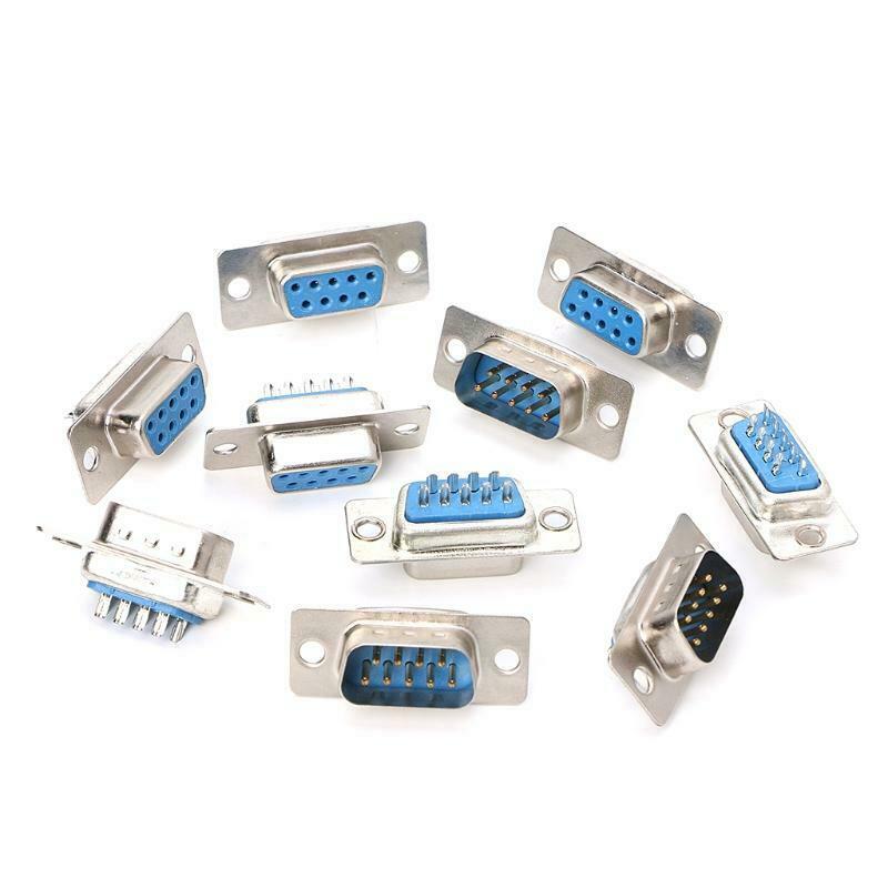 5Pairs DB9 Male and Female RS232 9 Pin Wire Solder Serial Port Plug Connectors