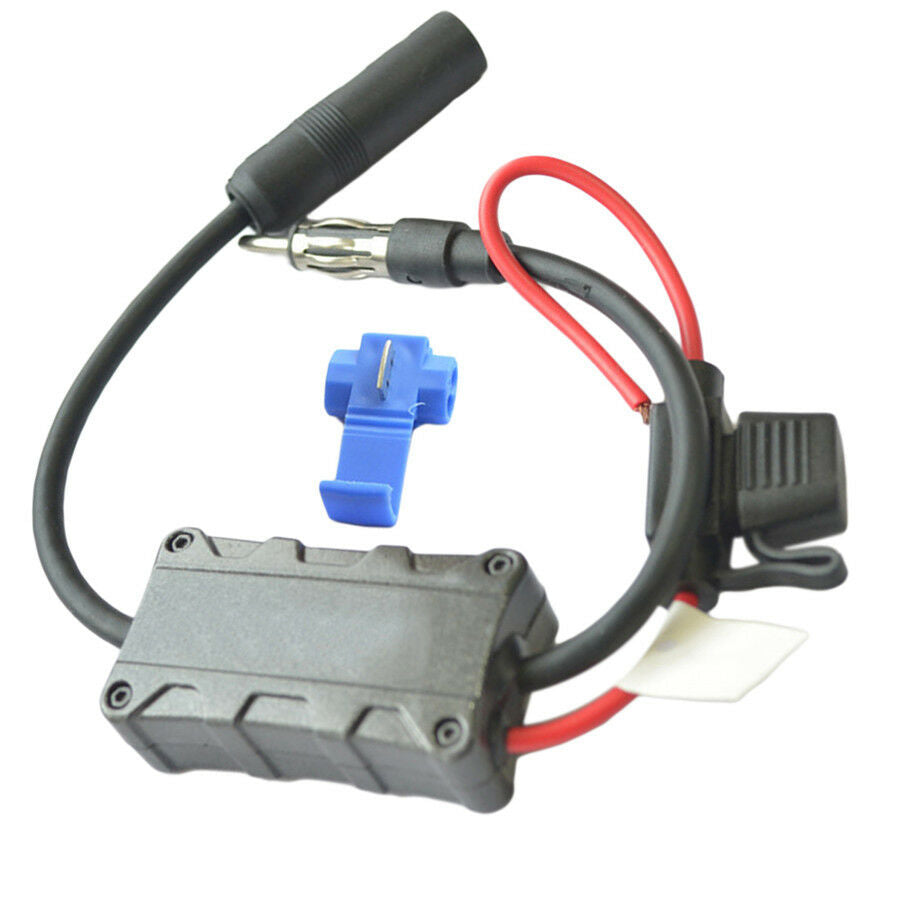Auto Car FM AM Radio Stereo Antenna Signal AMP Amplifier Booster Strengthen 12V