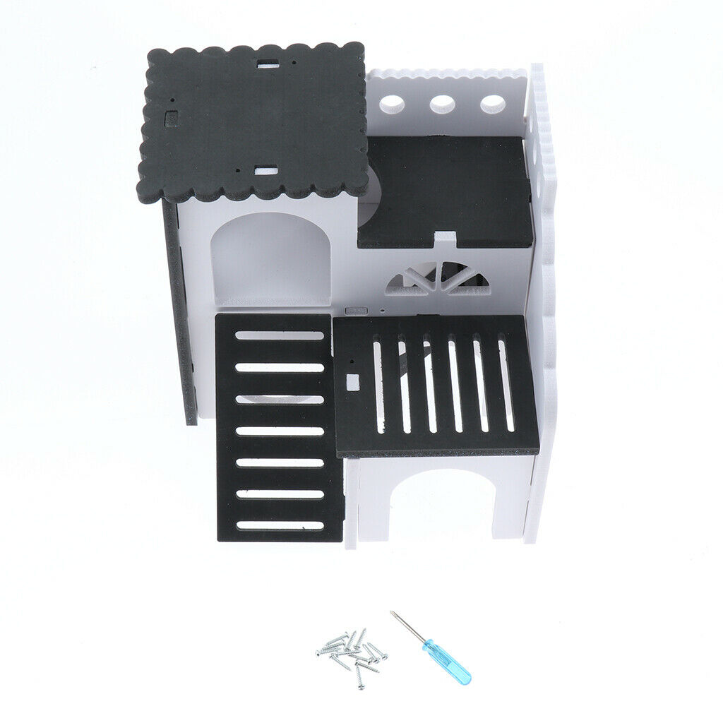 Hamster, Chinchilla, Mouse, Rat Rabbit Small Pet Climb Hideout Toys Black