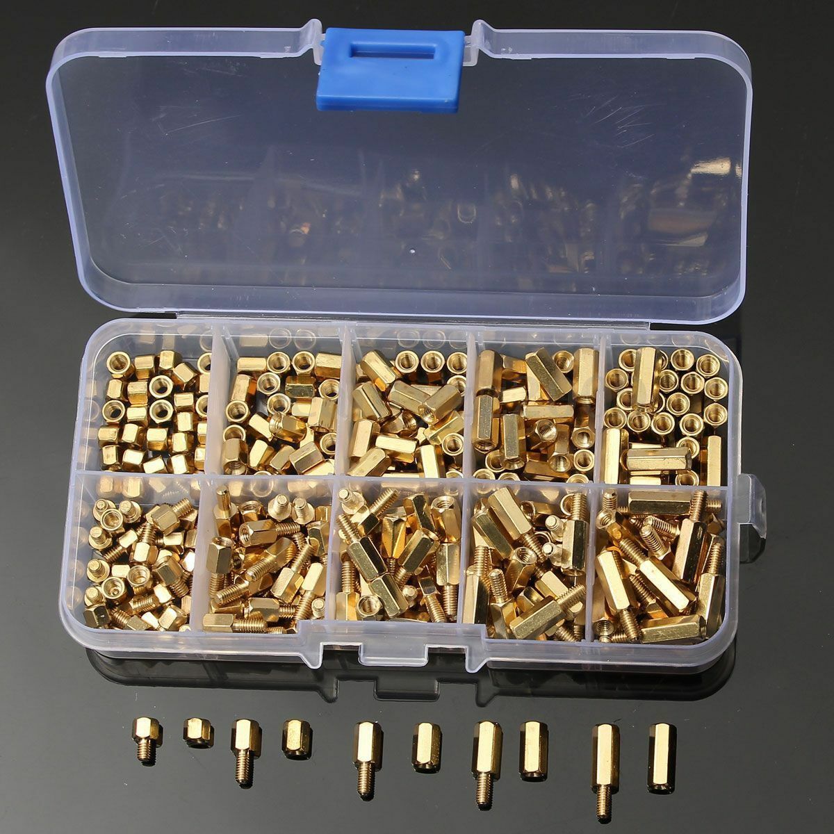 300Pcs M3 Brass Standoff/Spacer And Brass Hex Stand-Off Pillars DIY Set New