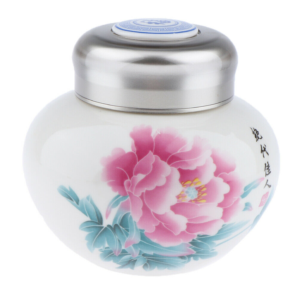 Leakproof Empty Ceramic Loose Powder Makeup Case Tea Tin Pot Container Beauty