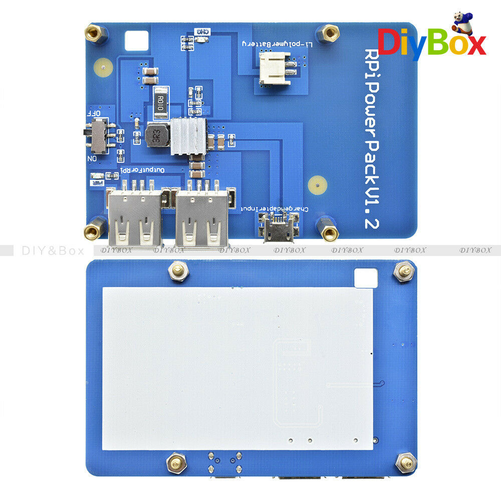 Lithium Battery PowerPack Expansion Board with Dual USB Output for Raspberry Pi3