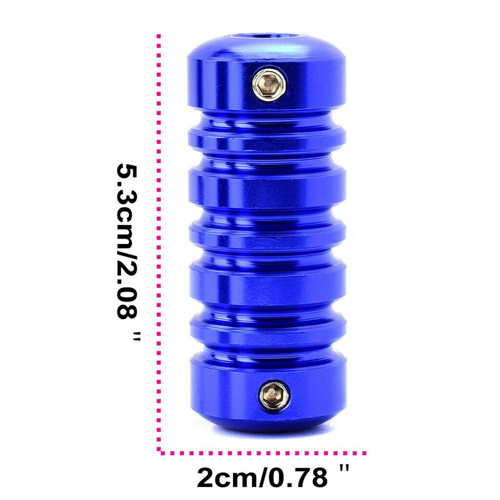 22Pcs Stainless Steel Tattoo Nozzles Tips + 6Pcs Aluminum Ribbed Grips Set