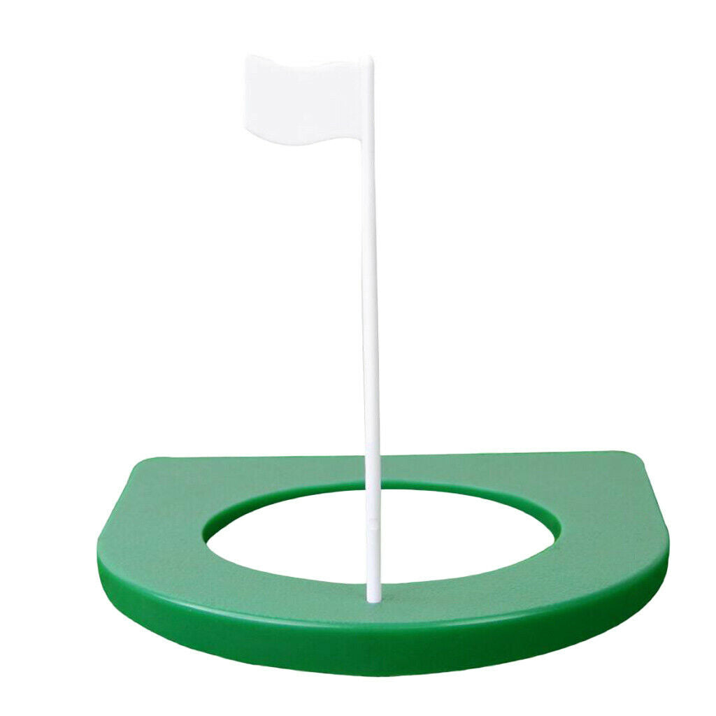 Golf Premium Putting Cup with Flag Practice Training Aids Green White