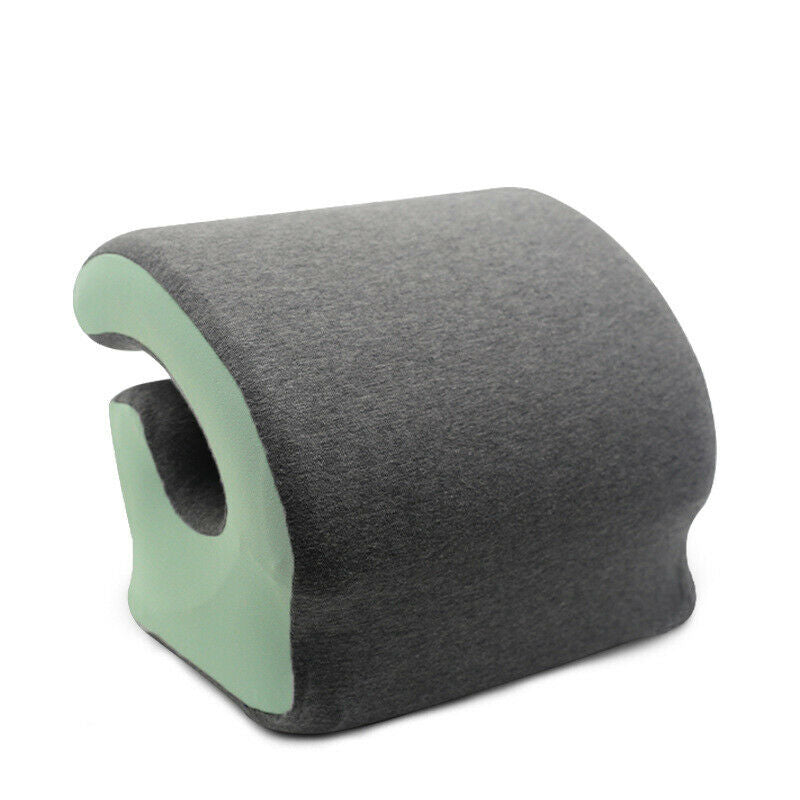 Memory Foam Headrest Desk Nap Pillow Office Lumbar Support Cushion Cotton Cover