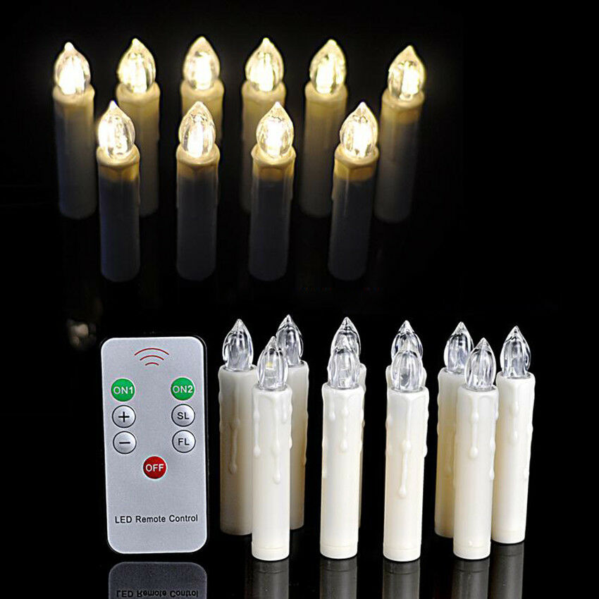 Electric LED Candles Flickering Flameless Battery Candle Light Remote Control