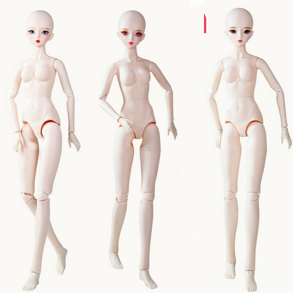 60cm BJD Body without Head DIY Crafts Replacements Practice Parts Accessory