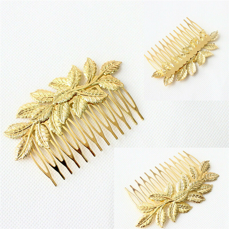 1x Women Hair Clips Hair Comb Hairpin Alloy Leaves Elegant Headband  Hot .l8