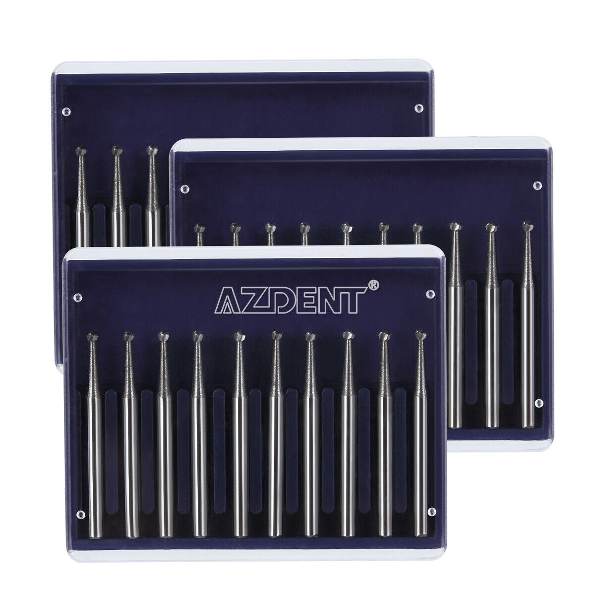 10X Dental Lab Carbide Tungsten Steel Burs Drill for High Speed Handpiece FG 2
