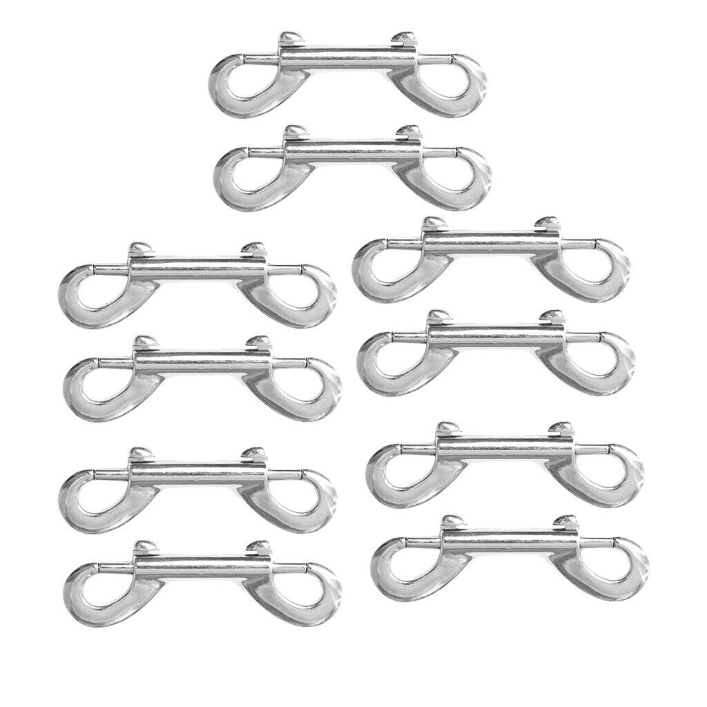10Pcs Double End Snap Hooks Clips Bolts Security Carabiner for Keychain 9cm