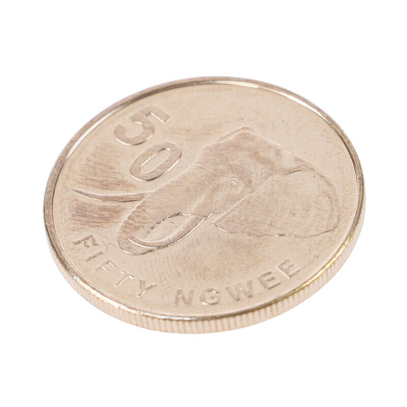 21mm Zambia 50 Ngwee Coin African Wild animal Collection of commemorative.l8
