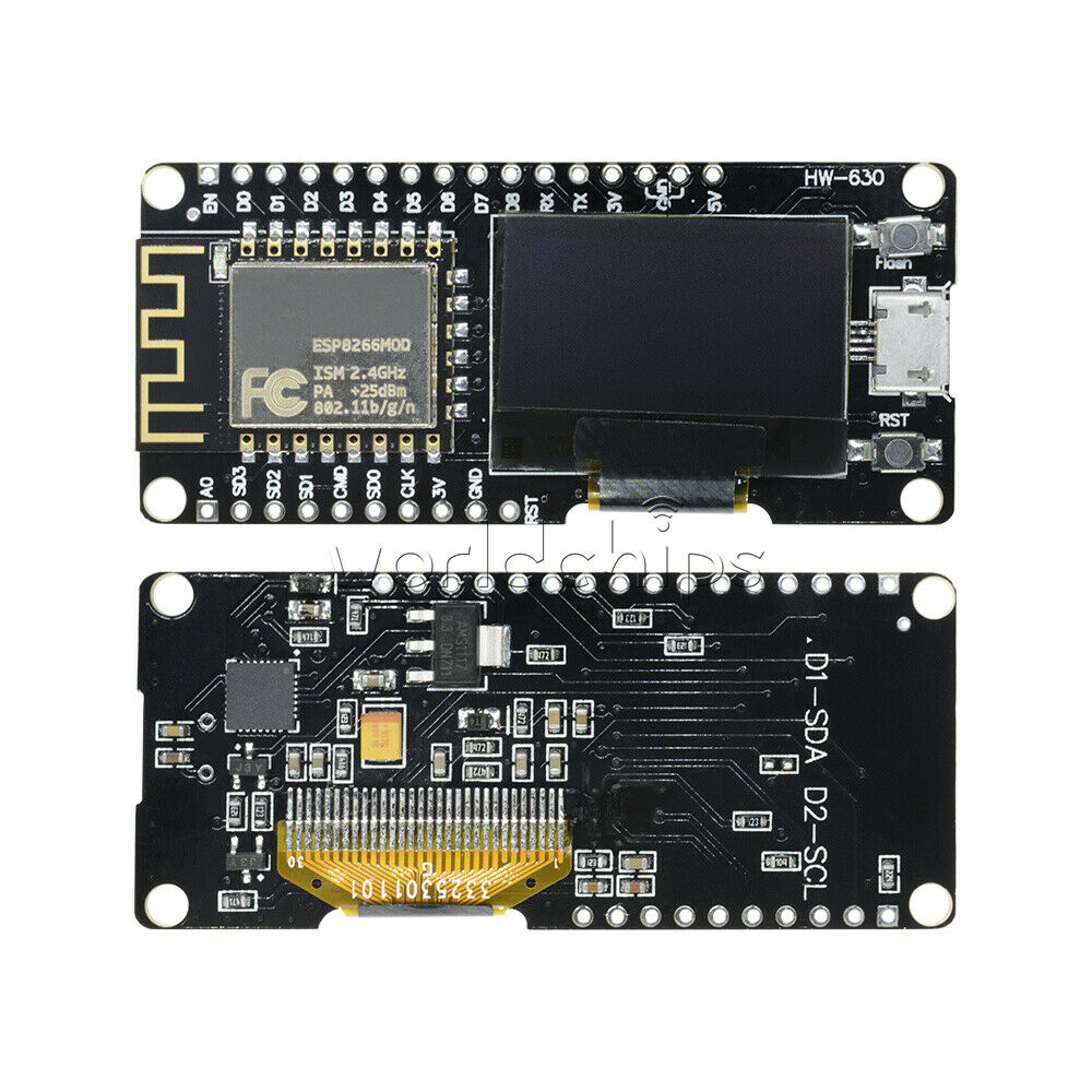 ESP-12F ESP8266 CP2102 Module WiFi NodeMCU Wemos 0.96" OLED Development Board