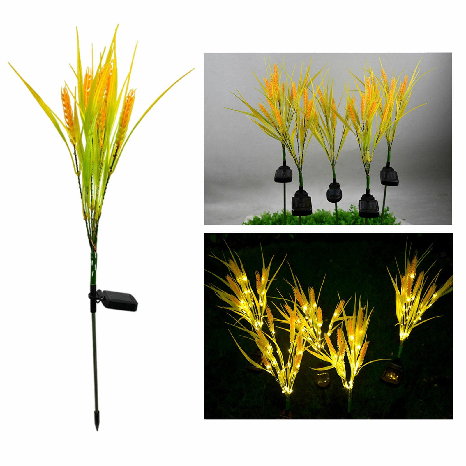 Solar Garden Stake Lights Street LED Solar Powered Landscape Festival Wheat