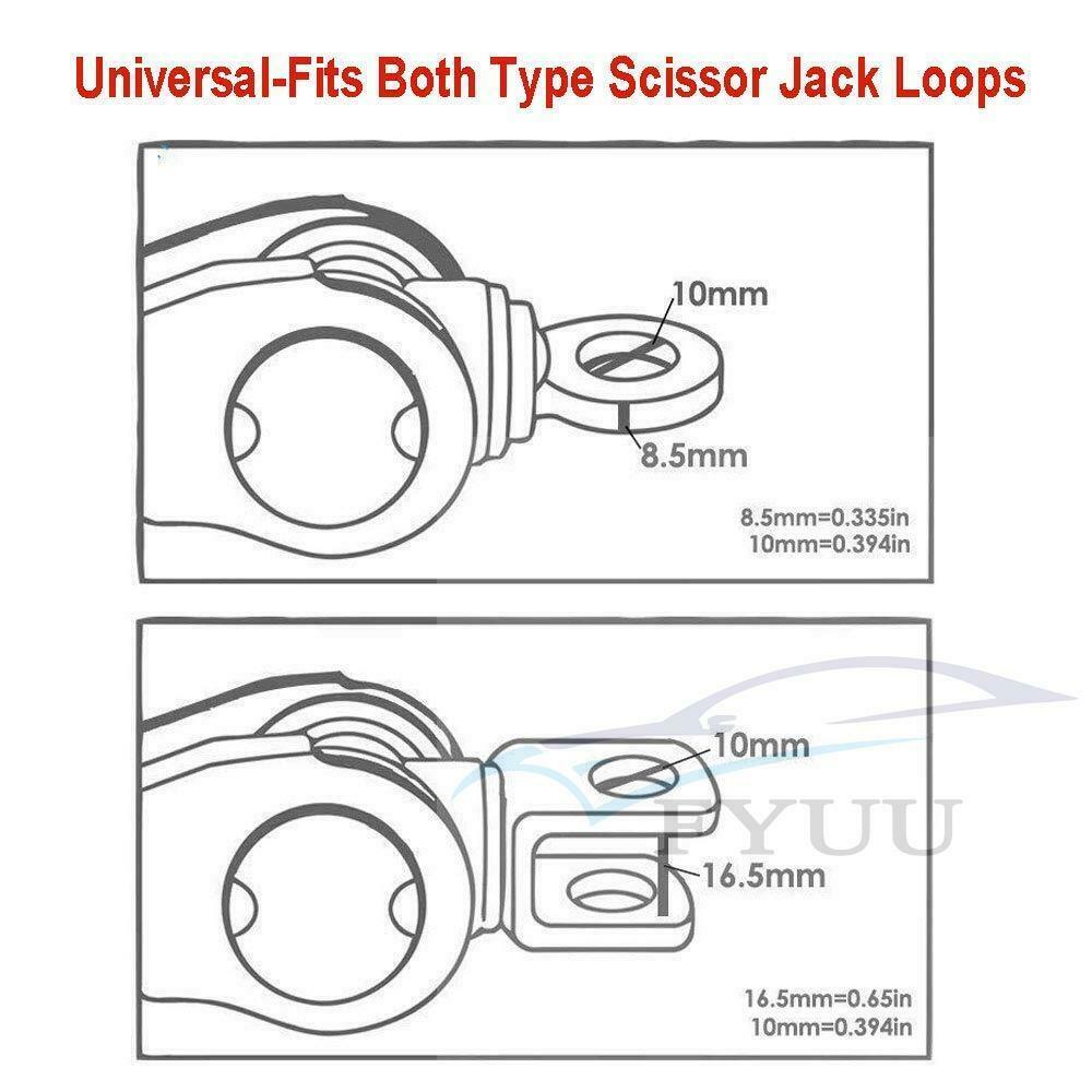 Scissor Jack Adapter For Use With 1/2" Drive Impact Wrench or 13/16" Lug Wrench