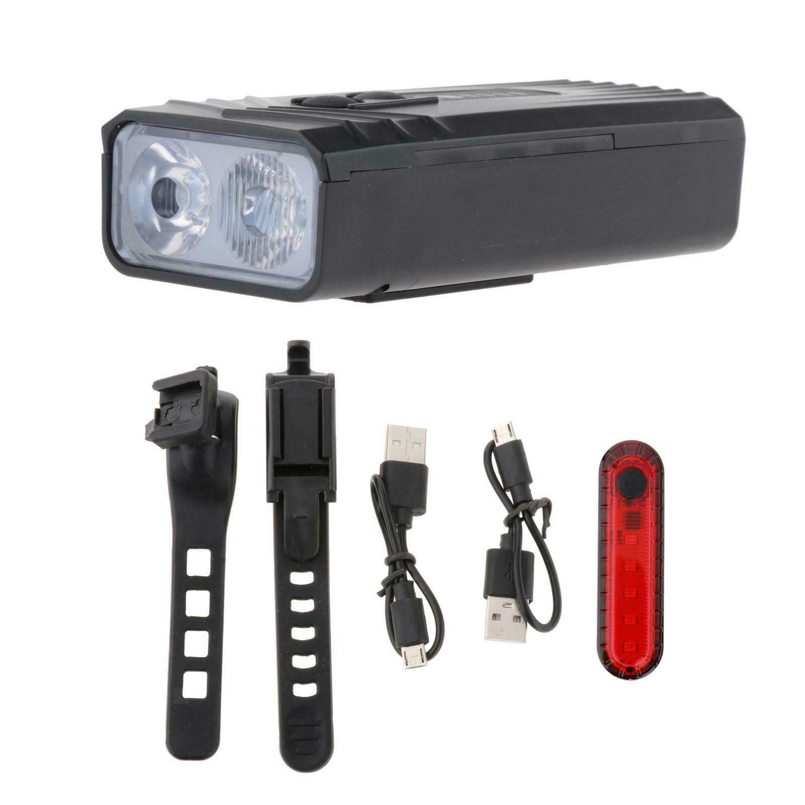 Bike Bicycle Light USB Rechargeable Mountain Road Bike Waterproof Front Back