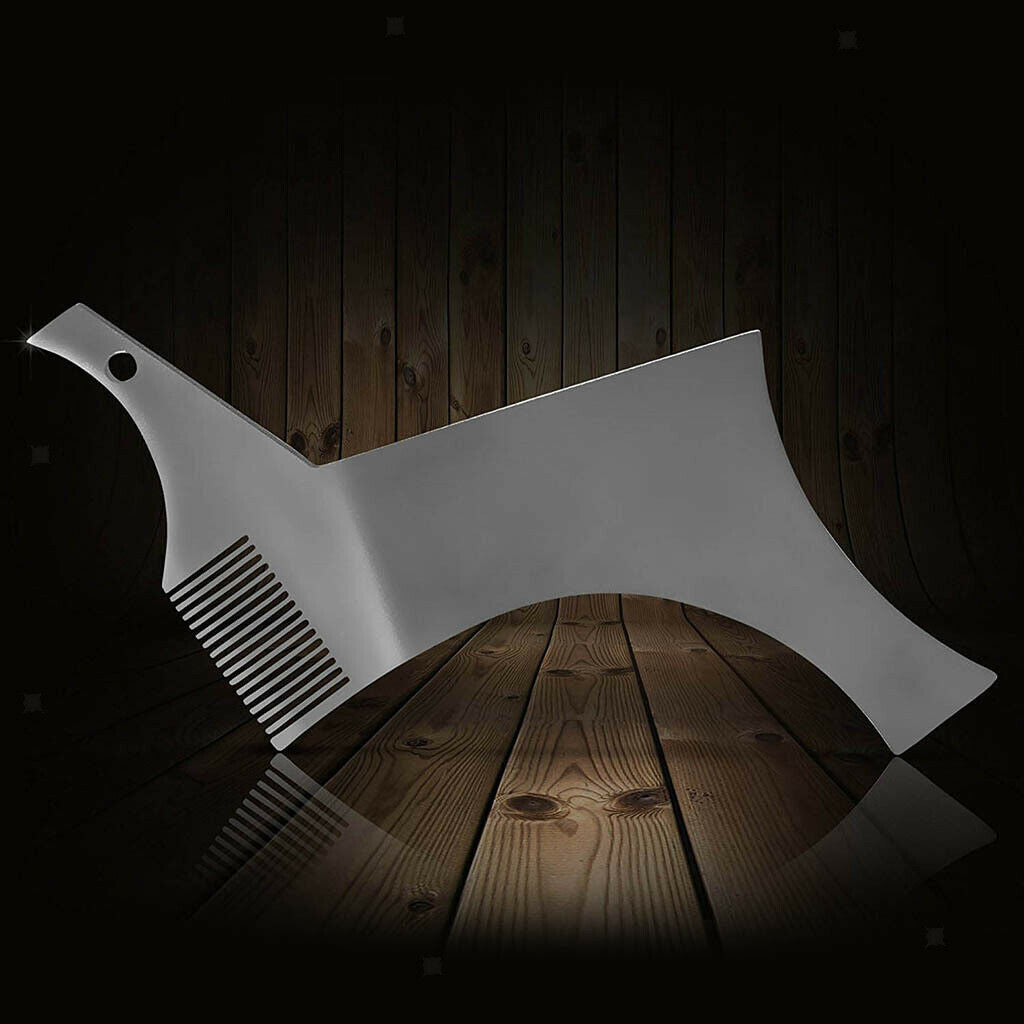 Beard Shaping Ruler Shaper Moustache Beard Trim Comb Barber Shaving Tool