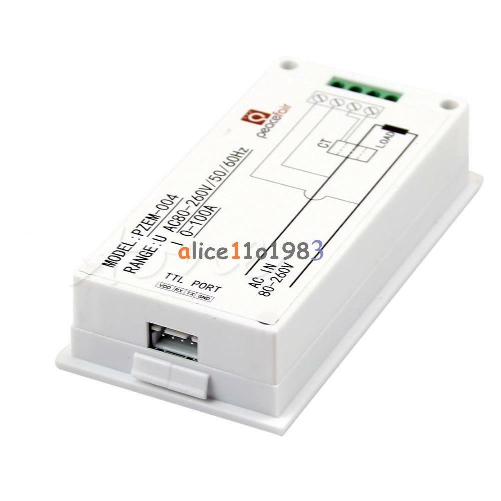 AC 110V 220V Digital 100A watt power meter volt amp Ammeter Voltmeter 80-260V