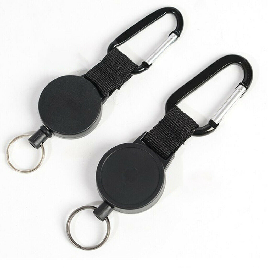 Heavy Duty Retractable Key Holder Durable Key Chain Carabiner Keyrings