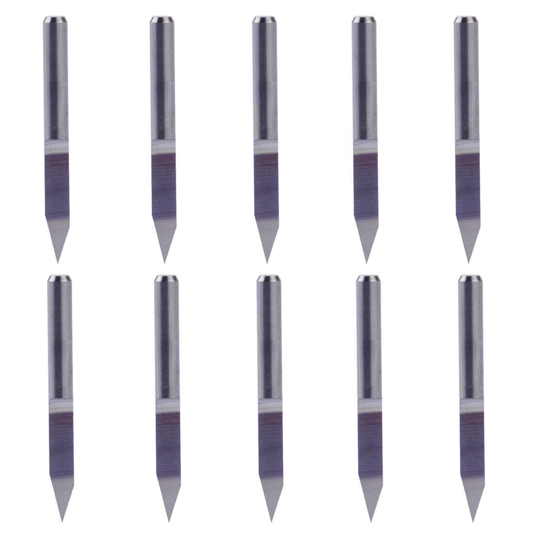 10x V-Shape PCB Engraving Bit CNC Router Tool Tungsten Steel 30 Degree 0.1mm An