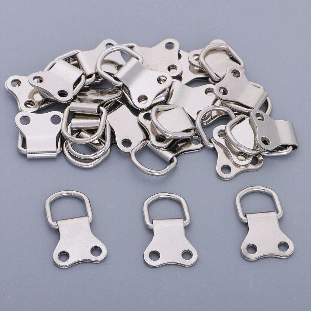 25Pcs   Metal   D -     with   2   Holes   Photo   Picture   Frame   Mirror