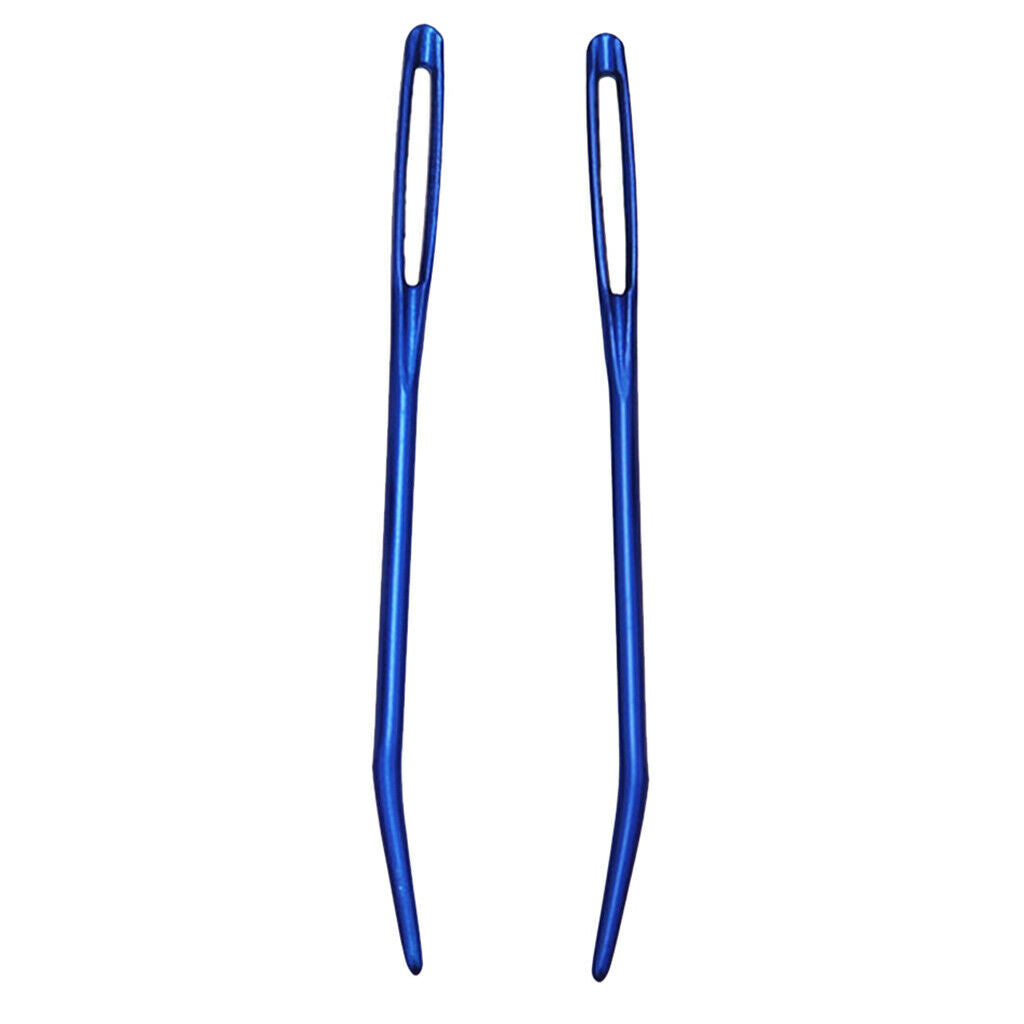 2pcs Large Eye Aluminium Alloy Tapestry Bent Needles Darning Needles DIY