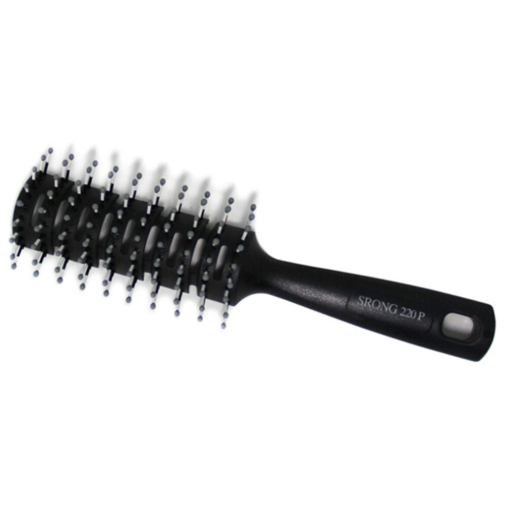 1XFashion Men Hair Brush Ceramic Iron Round Comb Barber Dressing Salon St.l8
