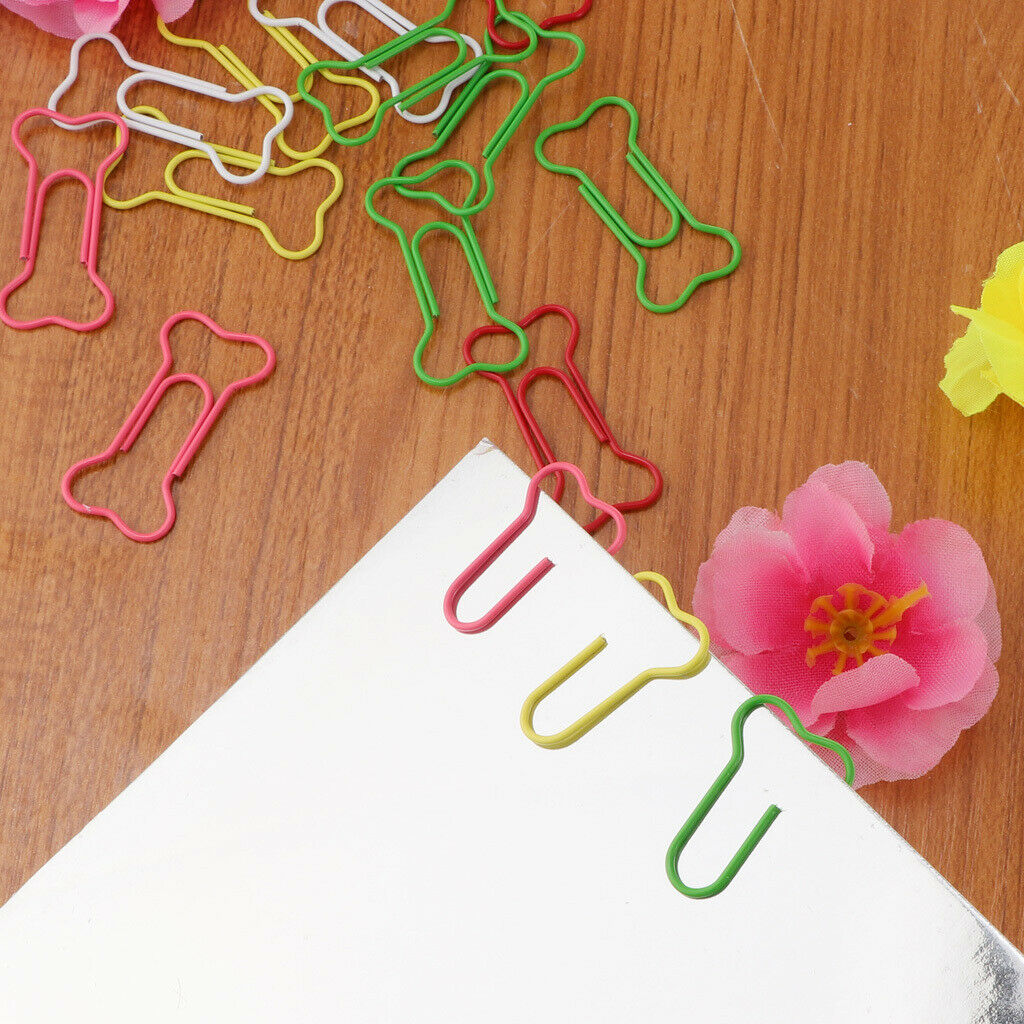 50 Piece/set Metal Bone Shape Paper Clips Scrapbooking Photo Album Envelope