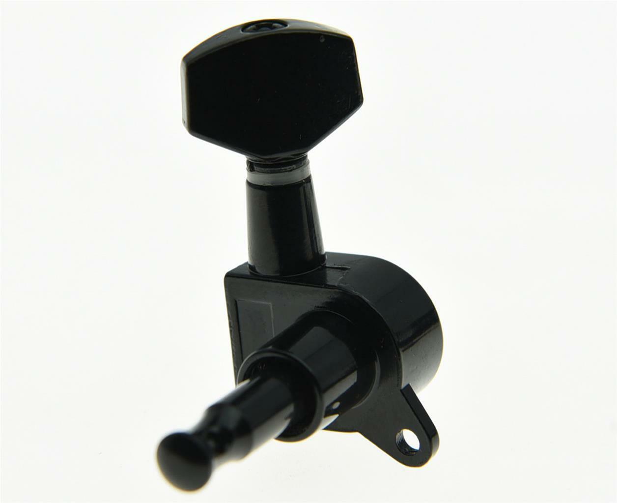 Left Handed Black Guitar Tuning Keys Lefty Tuners Machine Heads for Strat Tele