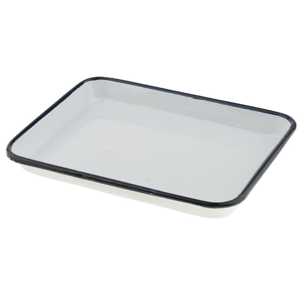 2X Laboratory  Instrument Disinfection Sterilization Tray Enamel 20x30cm