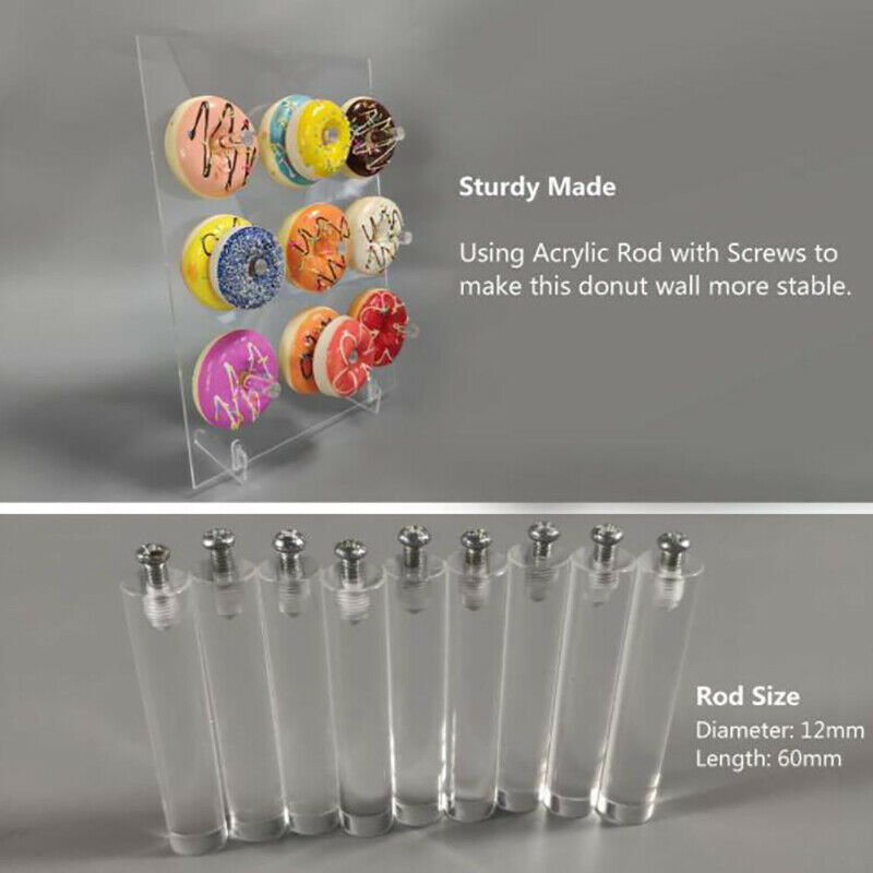 Donut Wall Display Donut stand for Parties Clear Acrylic Doughnut Board S WL SJ