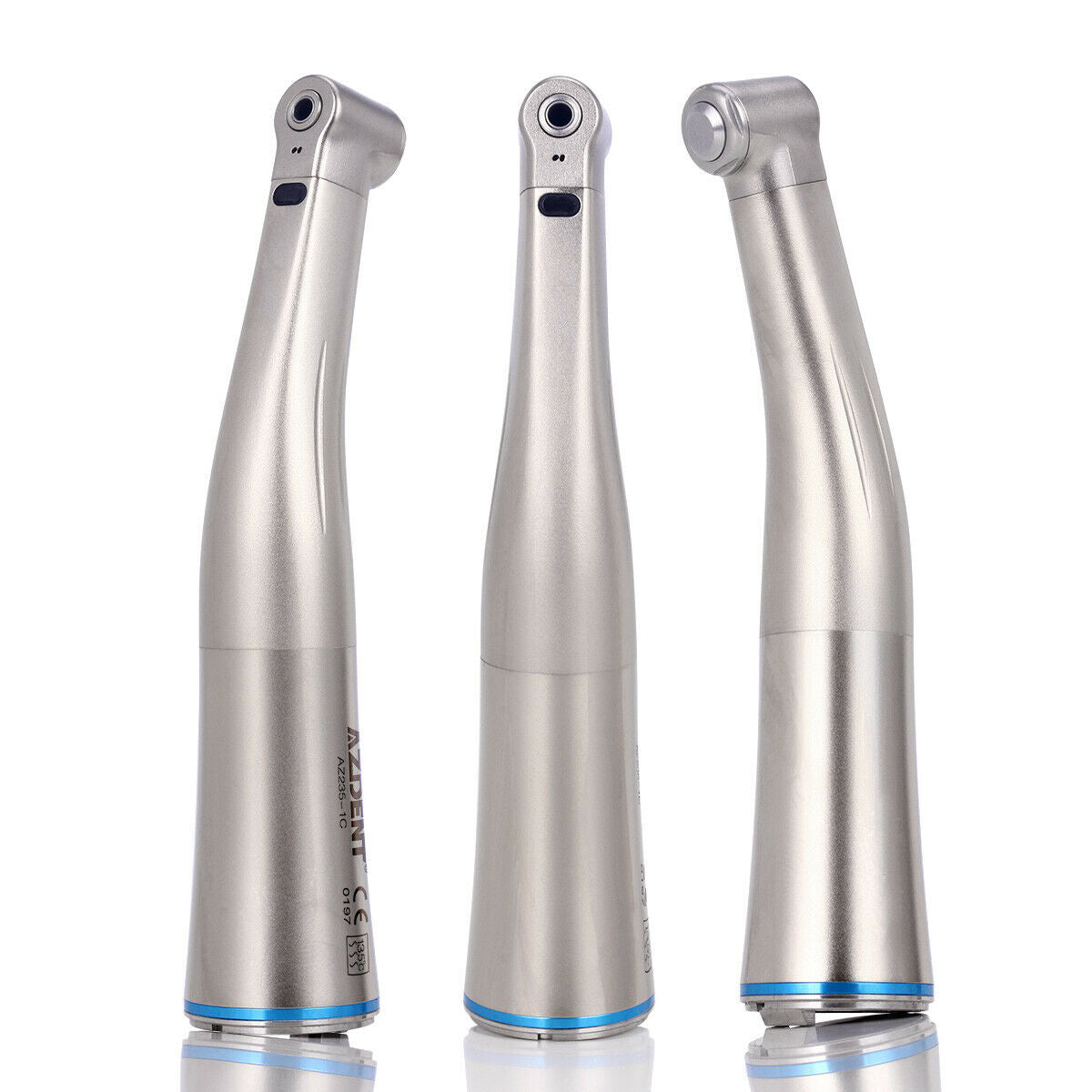 3X AZDENT 1:1 LED Fiber Optic Dental Internal Water Spray Contra Angle Handpiece