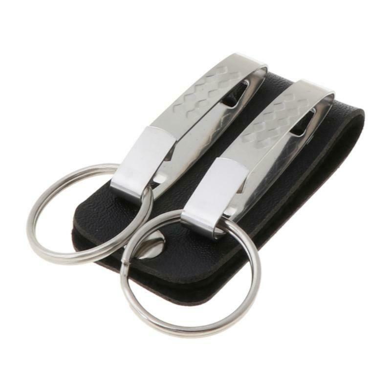 Men Leather Belt Loop Keychain Detachable Clips Belt Key Ring Key Holder Jewelry