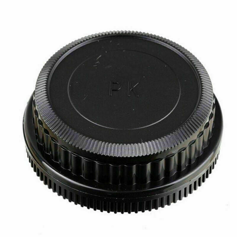 2pcs/set Plastic Rear Lens and Body Cap Cover for Pentax K PK Camera Black