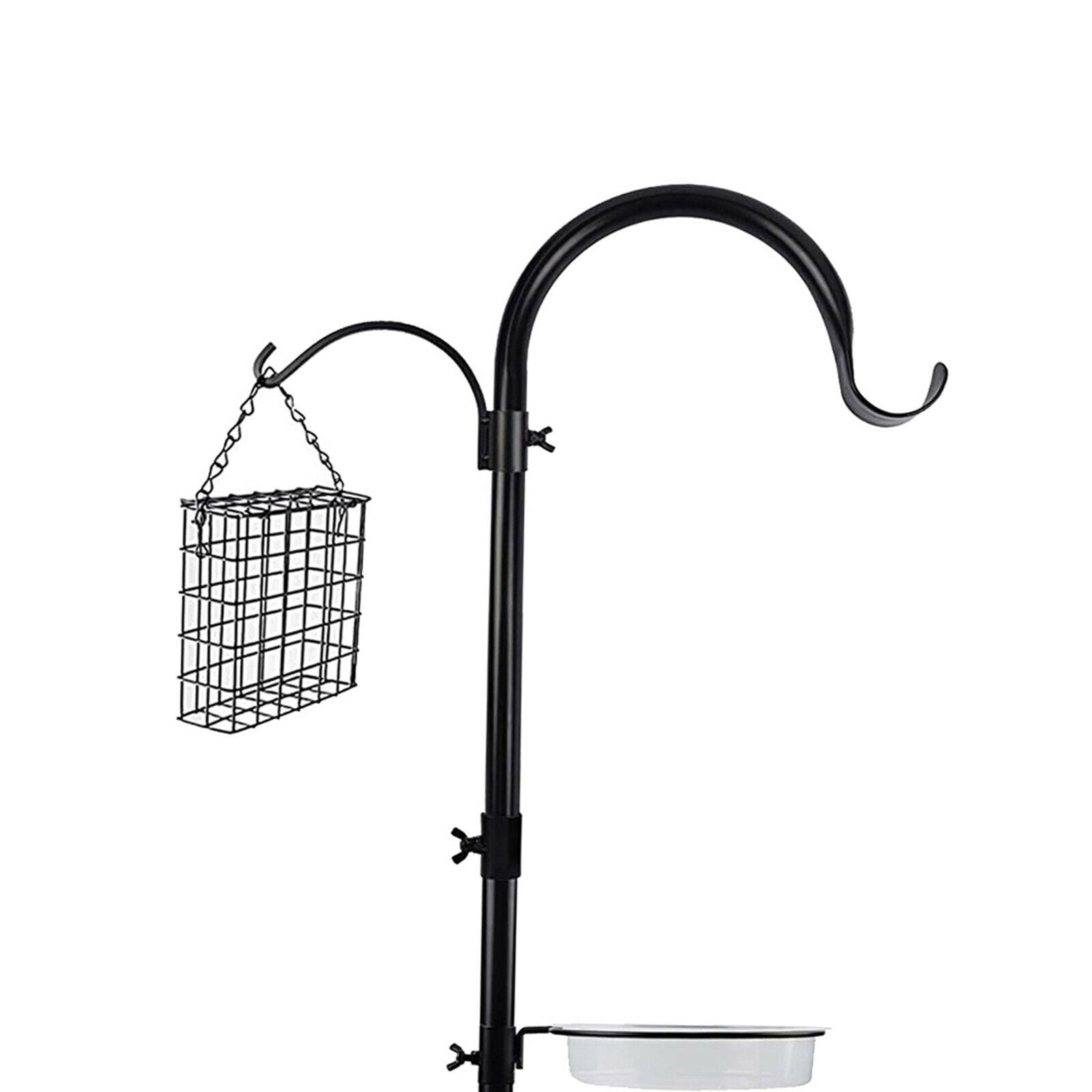 Deluxe Metal Deck Bird Feeder Pole Heavy Duty Patio Multi Feeding Station