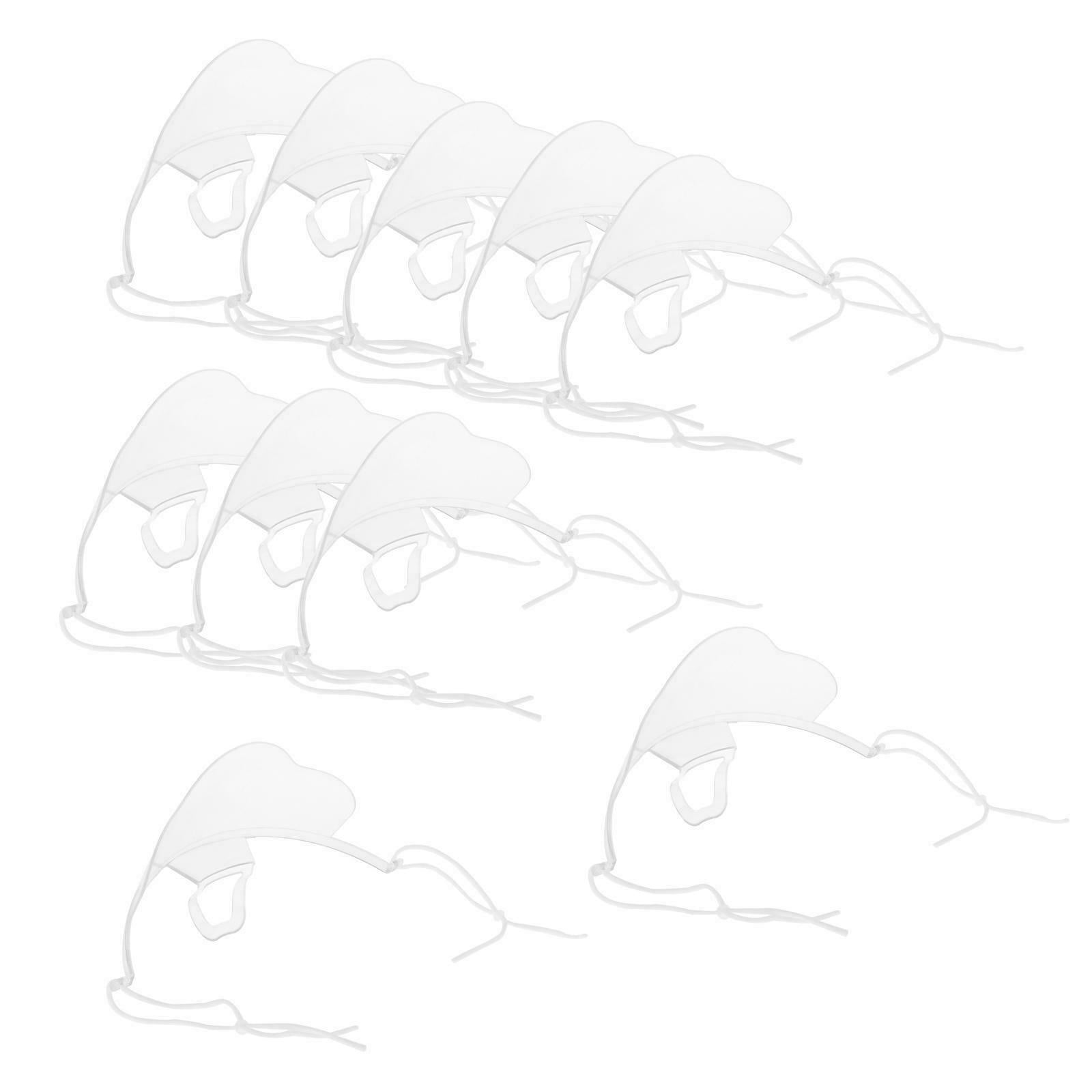 10 PCS Transparent Safety Mouth Visor Protective Shield Chef Food Mouth Shield