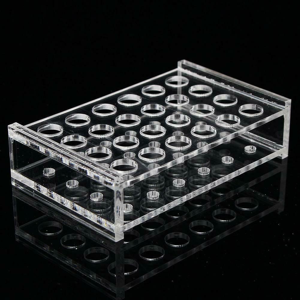 24 Holes Test Tube Rack Testing Tubes Holder Storage Plastic Lab Supplies NEW