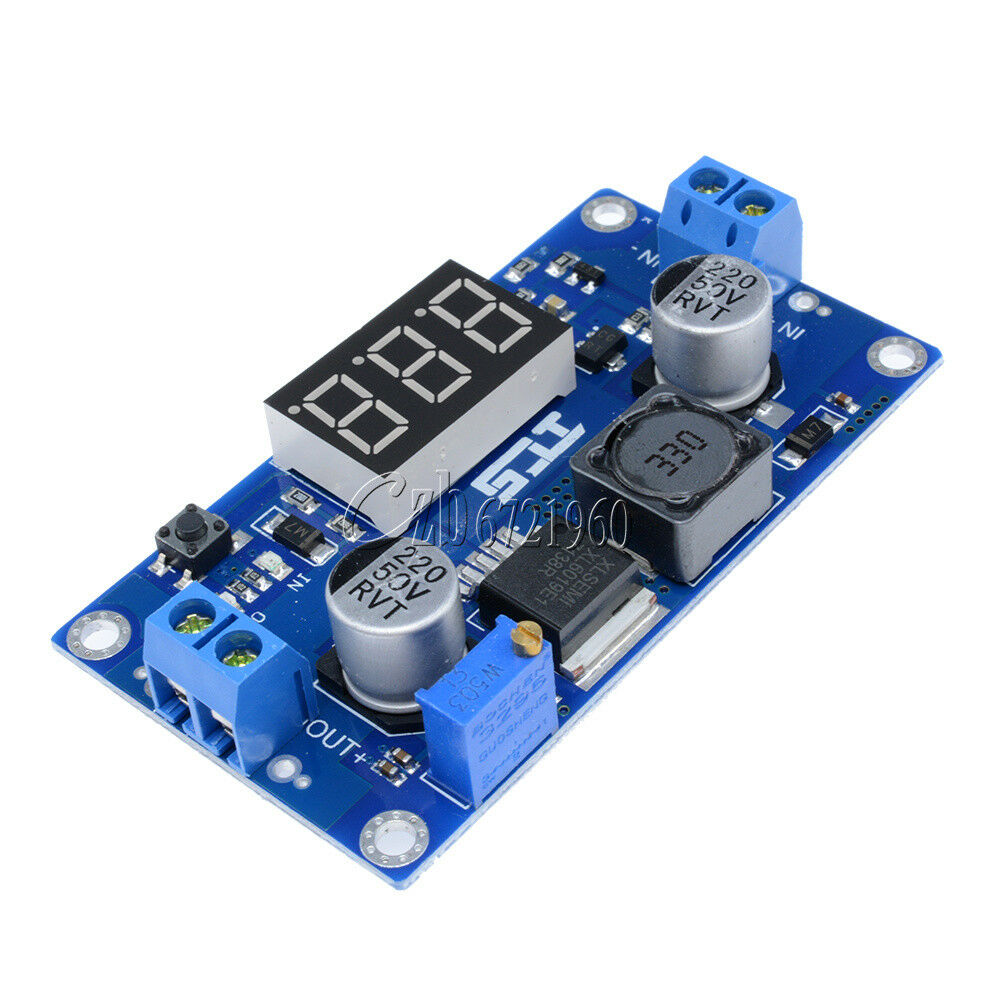 2PCS DC-DC 4.5-32V to 5V-52V XL6009 Boost Step-up Power Module LED Voltmeter