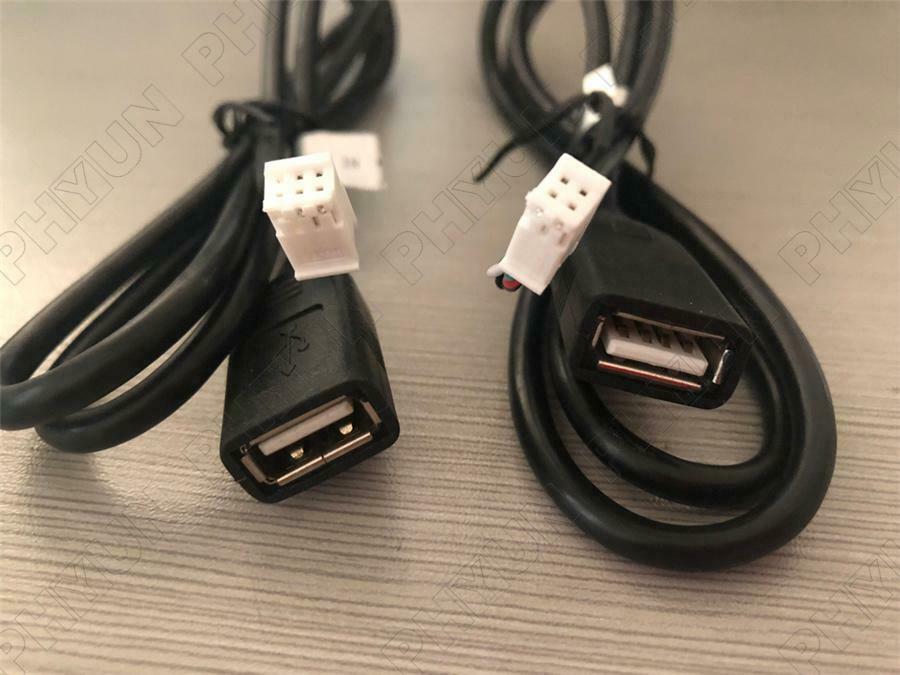 2PC 4Pin+6Pin USB Cable Adaptor For Android Car Radio Stereo USB Cable Connector