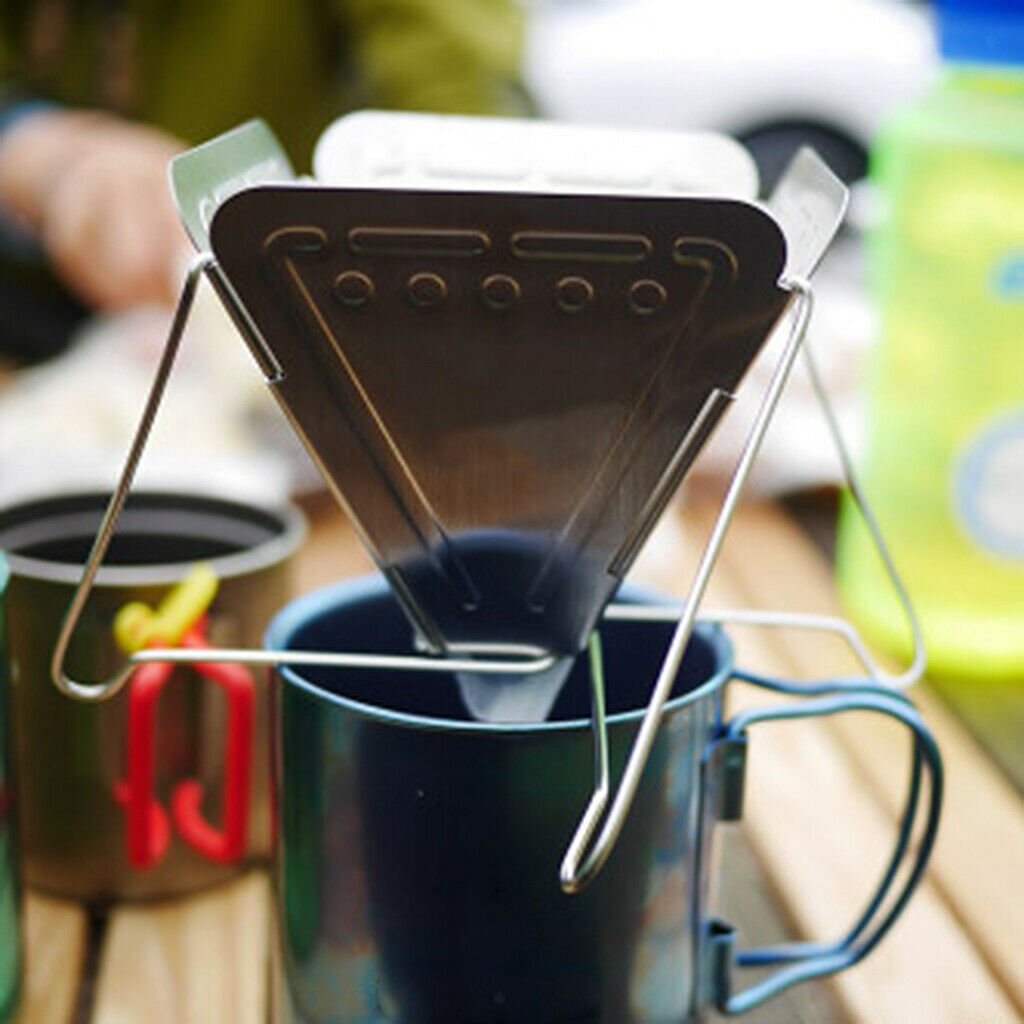 Prettyia Folding Coffee Drip Support Stainless Steel Coffee Filter Holder