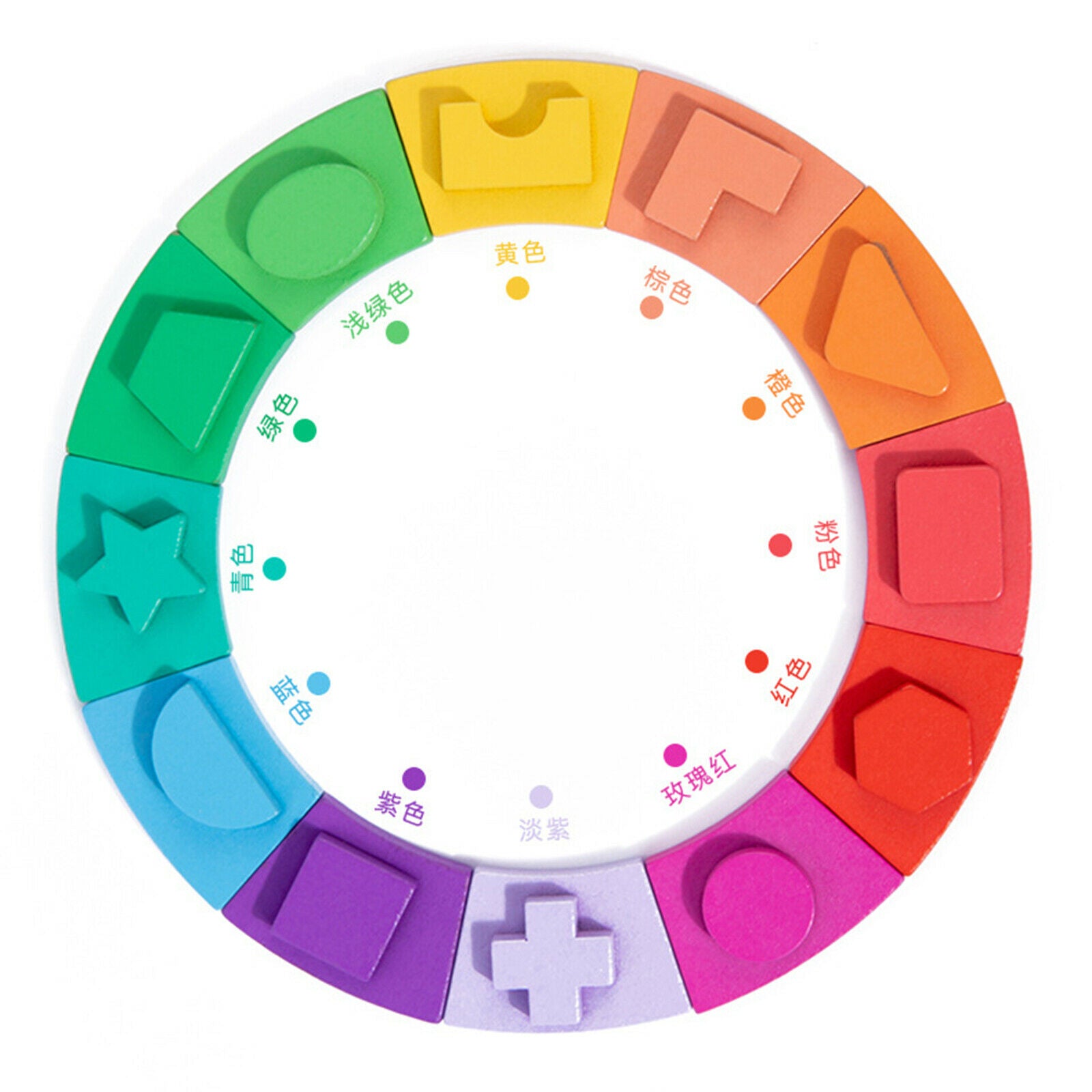 Jigsaw Clock Puzzle Toys Children Early Shape Sorting Color Time Cognitive