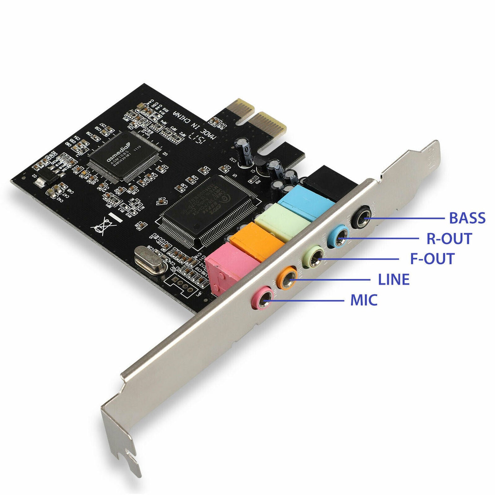 Pci Express 5.1-Channel Sound Card Cmi8738 Audio Sound Card W/ Low Pr K4W3