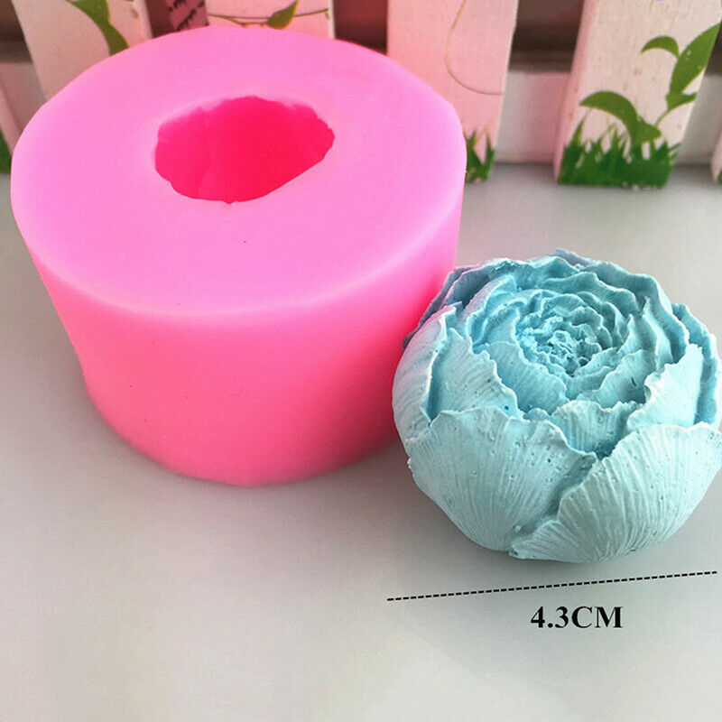 New Flower Peony Flower Silicone Mold Chocolate Flip Sugar DIY Soap Mou.l8
