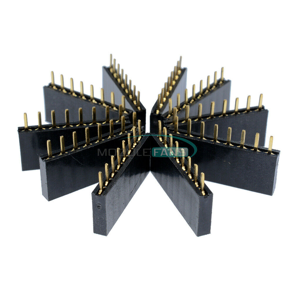 10PCS 2.54MM Header 1x8 8P Single Row 8Pins PCB Socket Female