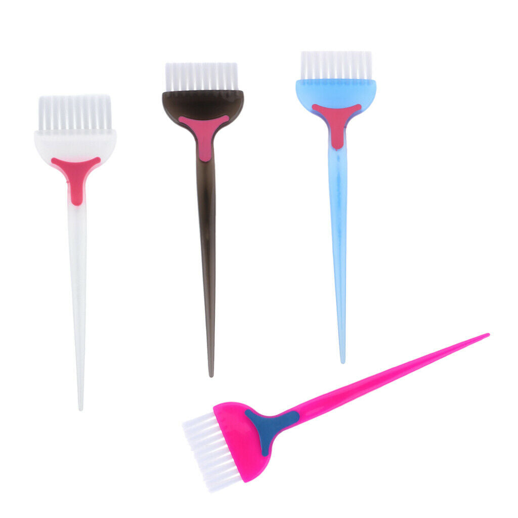 4pcs Salon Professional Hair Dye Coloring Brushes Highlighting Tinting Combs
