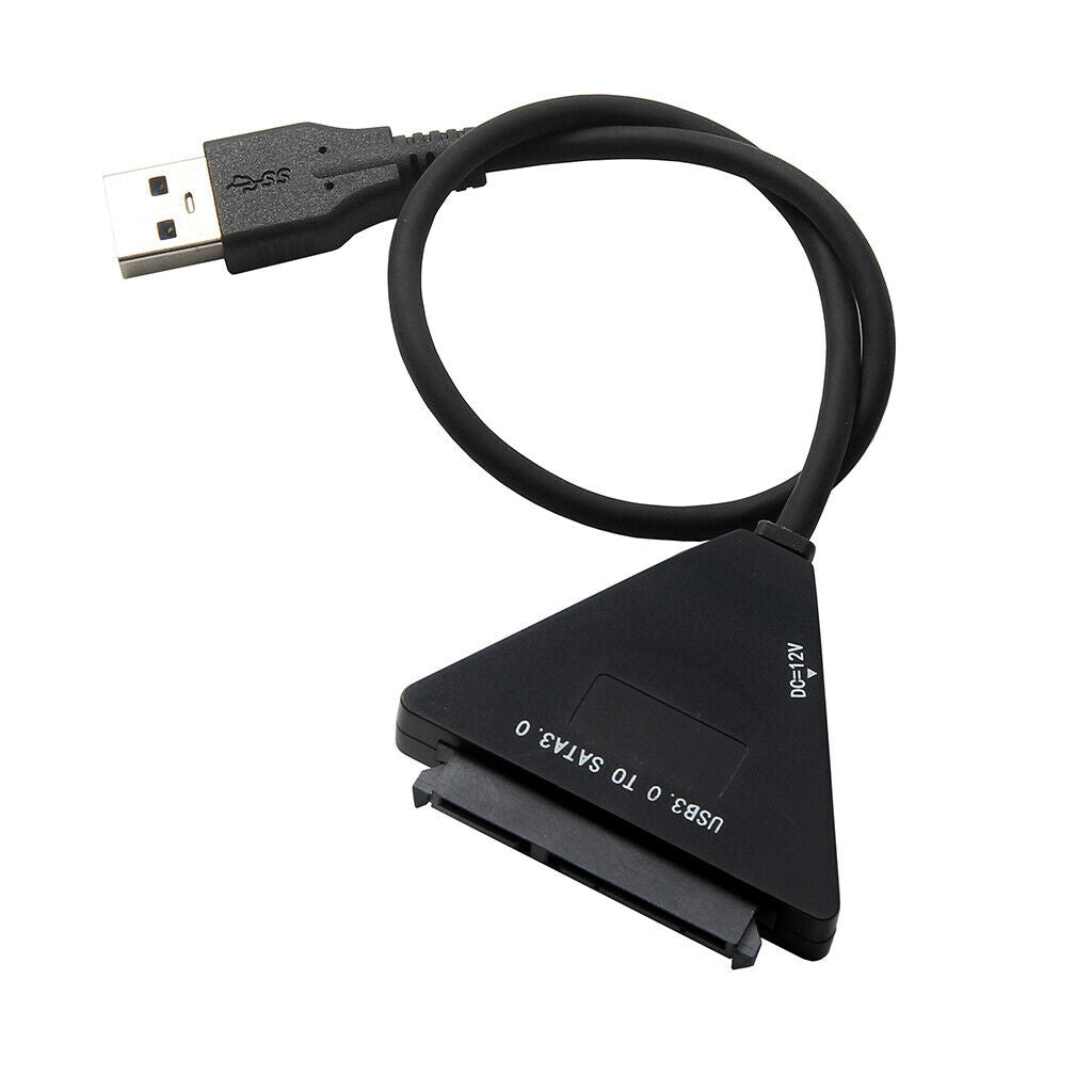 USB3.0 to 7+15Pin SATA 3.0 Adapter Cable 12V DC For 2.5" 3.5" HDD SSD Hard Disk