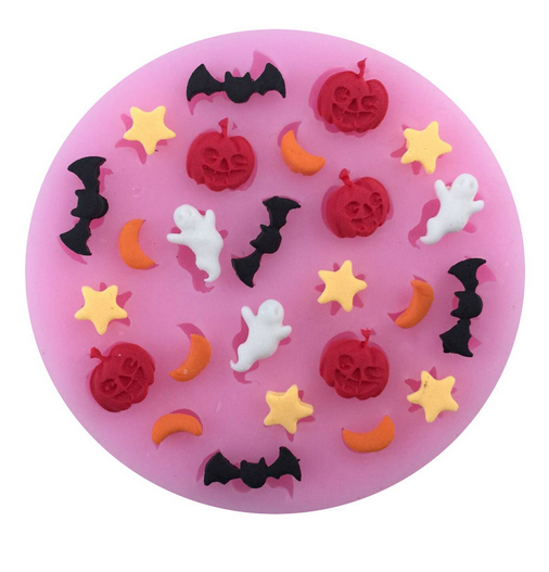 Halloween Pumpkin ghost bat Chocolate Fondant Cake Mold Silicone Baking Tools