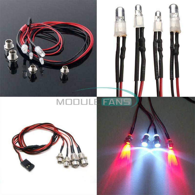 Fashion RC On-Road Car LED Night 5mm White And 3mm Red Headlamps 4 LED Light