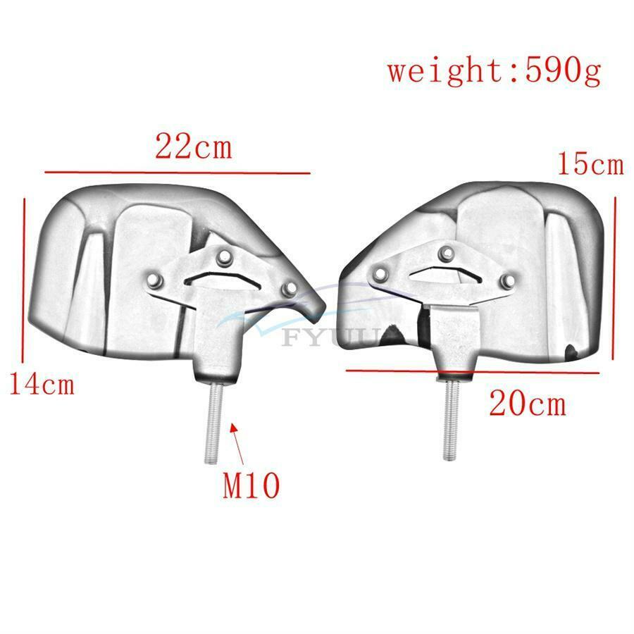 2 × Black ABS Motorcycle Feet Protectors For BMW R1200GS LC /Adventure 2013-2020